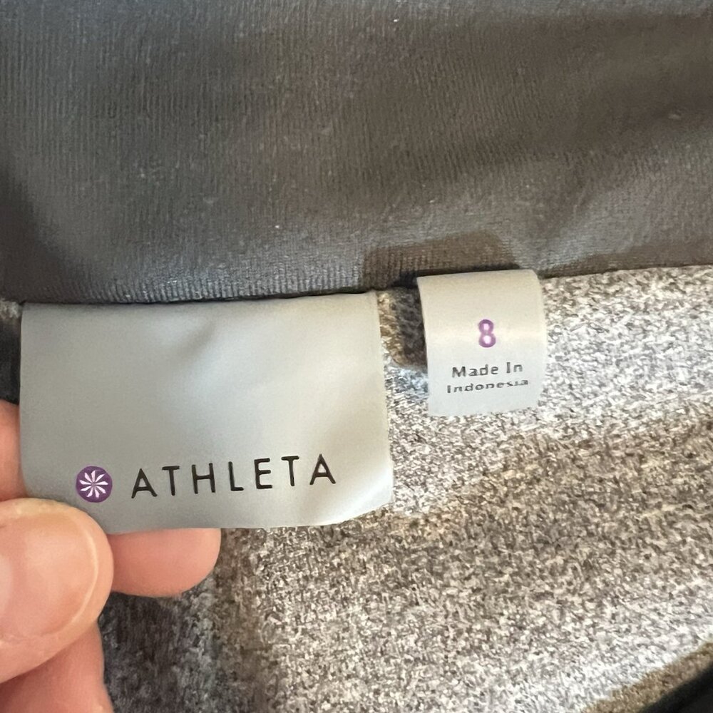 Athleta Women’s Jogger Size 8 Gray Lined Mid Rise Pockets Stretch - Picture 3 of 15